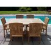 1.2m x 1.2m - 1.8m Teak Square Extending Table with 6 Marley Chairs - 2